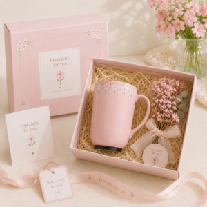 Set Quà Tặng Cốc Sứ Daisy Pink