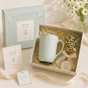 Set Quà Tặng Cốc Sứ Daisy Mint