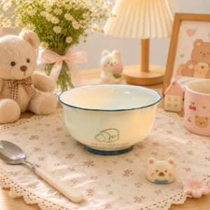 Bát Sứ Viền Sóng Họa Tiết Bánh Mì